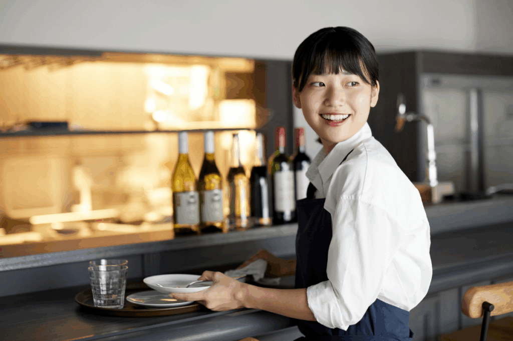 Japanese waitress